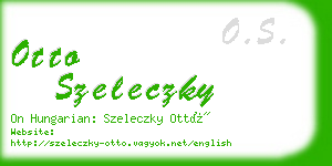 otto szeleczky business card